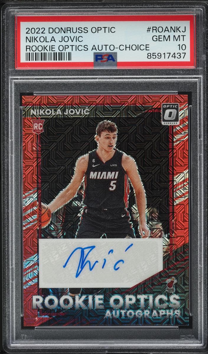 Nikola Jovic 2022 panini Donruss Optic