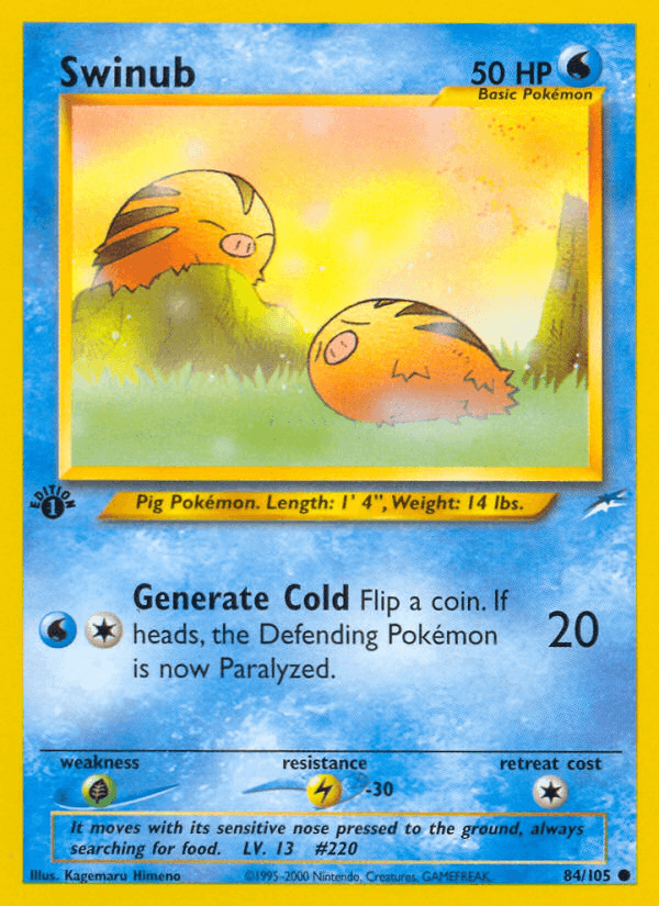 Swinub 2002 Pokemon Neo Destiny
