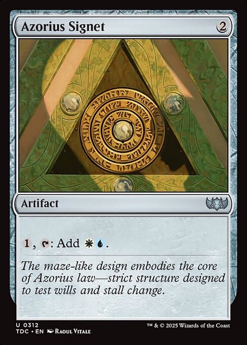 Azorius Signet 2022 Magic: The Gathering New Capenna Commander