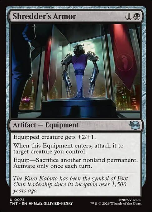 Shredder's Armor 2026 Magic: The Gathering Teenage Mutant Ninja Turtles