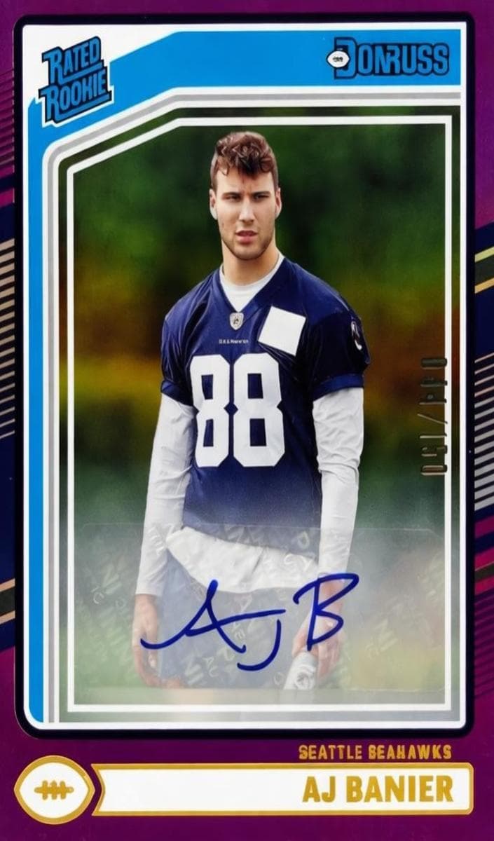 AJ Barner 2024 panini Panini Donruss