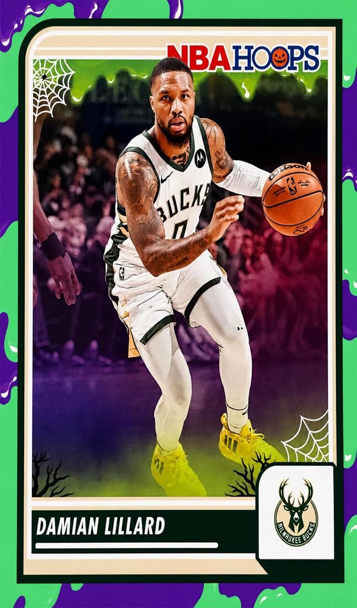 Damian Lillard 2023 panini Hoops Haunted Hoops