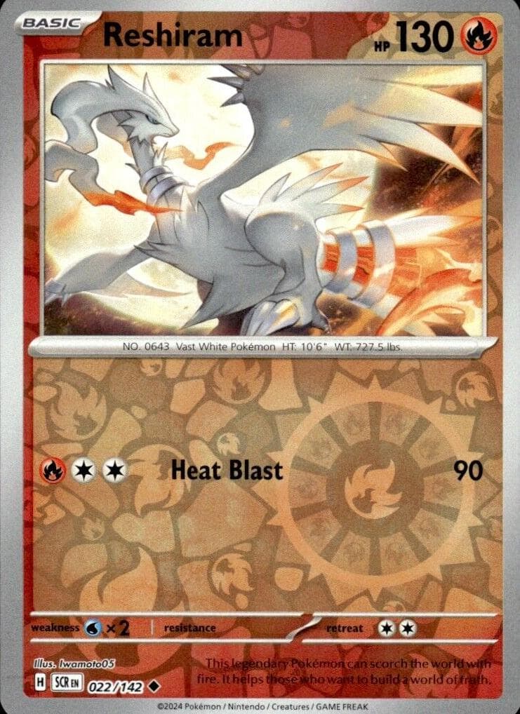 Reshiram trading card