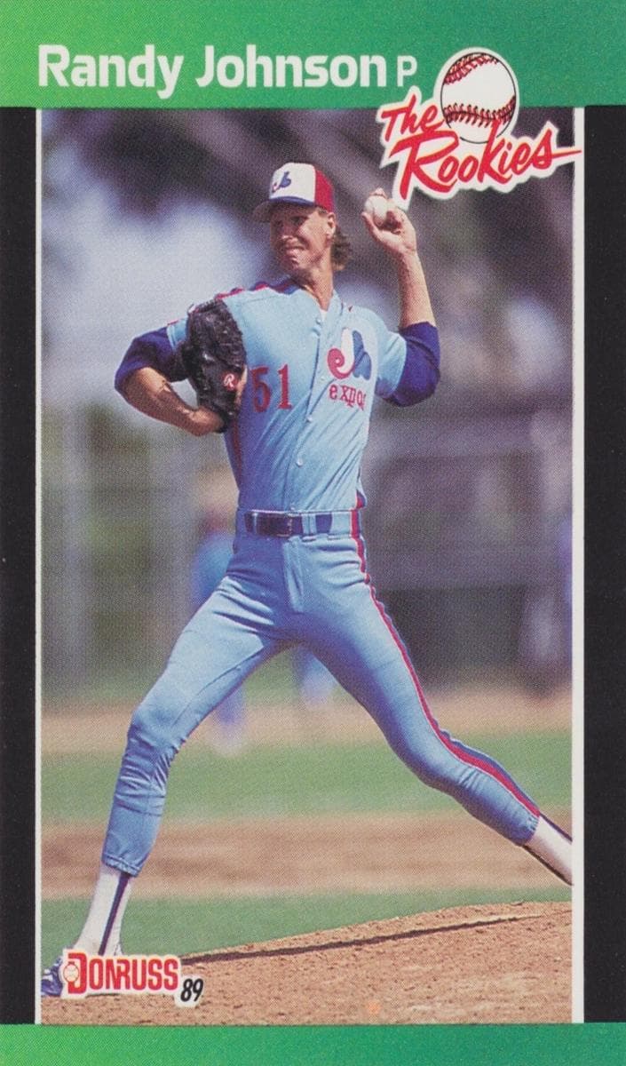 Randy Johnson 1989 panini Donruss The Rookies