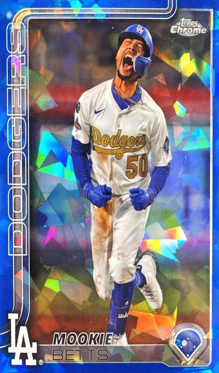 Mookie Betts 2025 topps Topps Chrome Sapphire