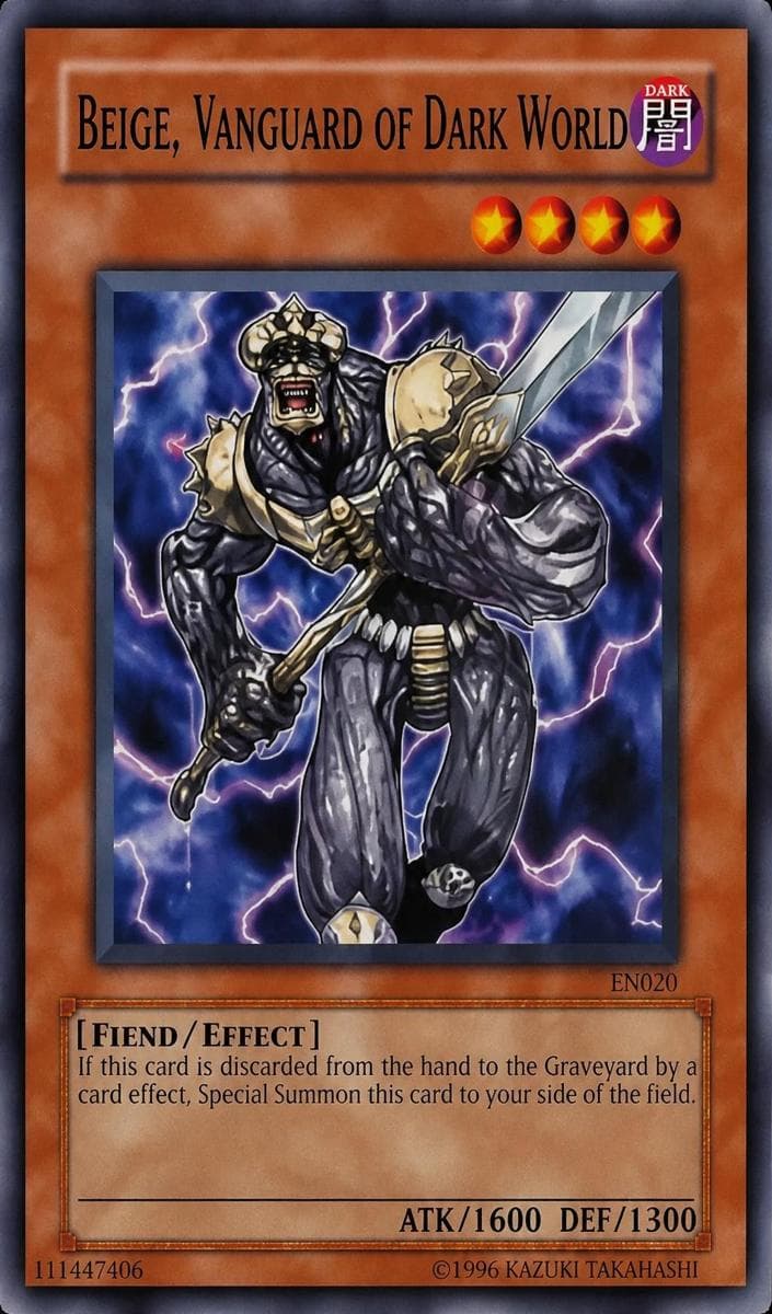 Beiige, Vanguard of Dark World 2005 Yu-Gi-Oh!