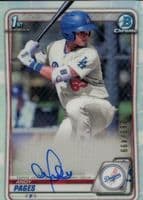 Andy Pages 2020 bowman Bowman Chrome Prospect Auto - Atomic Refractor (1st)