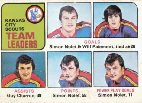 Kansas City Scouts Team Leaders (Simon Nolet / Wilf Paiement / Guy Charron) #319