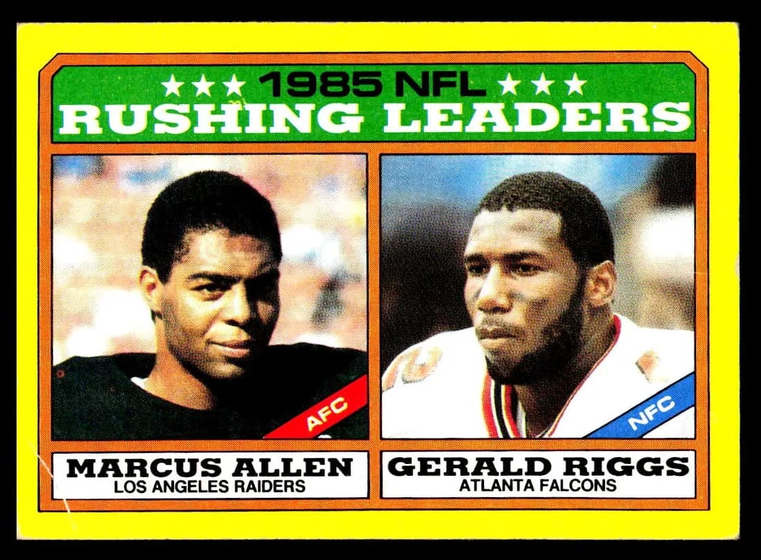 Marcus Allen / Gerald Riggs 1986 topps Topps