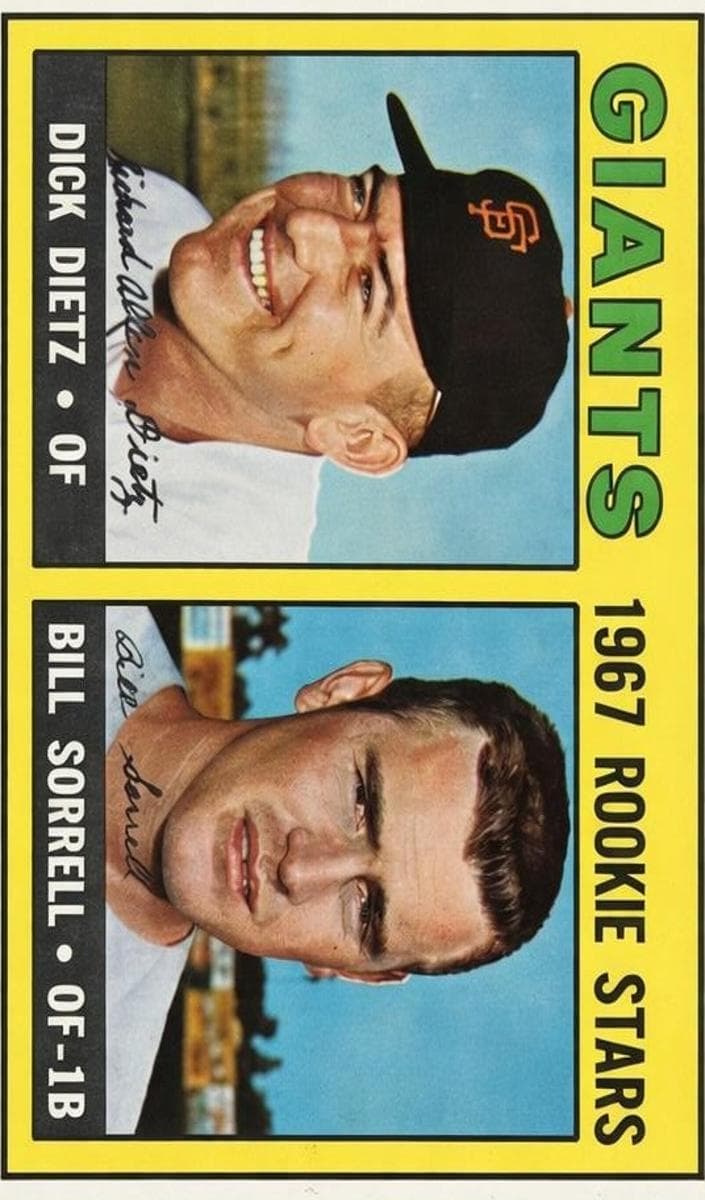 Giants 1967 Rookie Stars (Dick Dietz / Bill Sorrell) #341