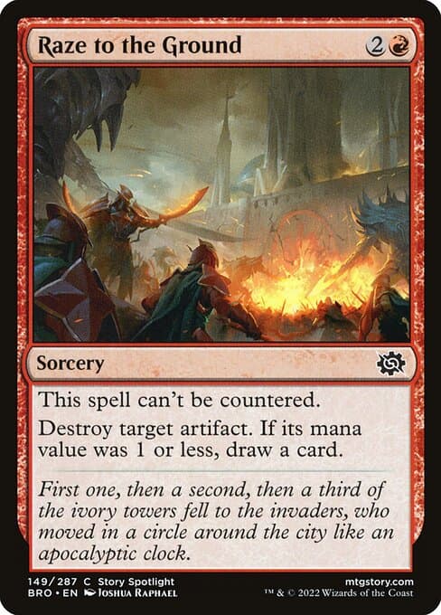 Raze to the Ground 2022 Magic: The Gathering Brother's War