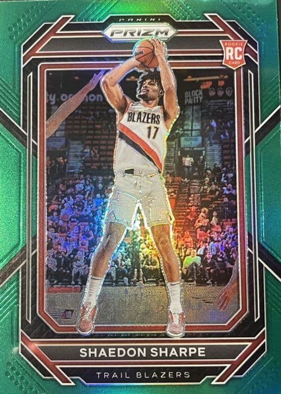 Shaedon Sharpe 2022 panini Prizm Green