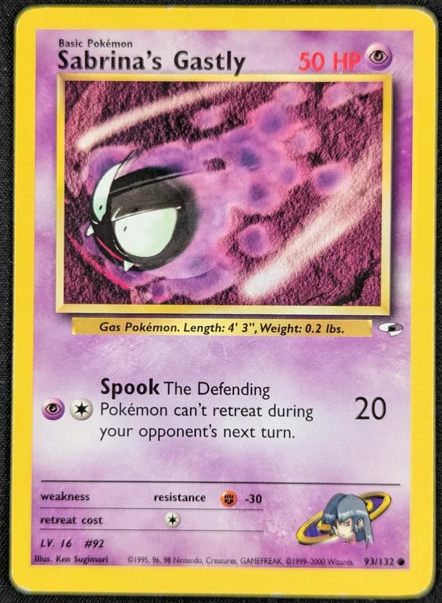 Sabrina's Gastly trading card