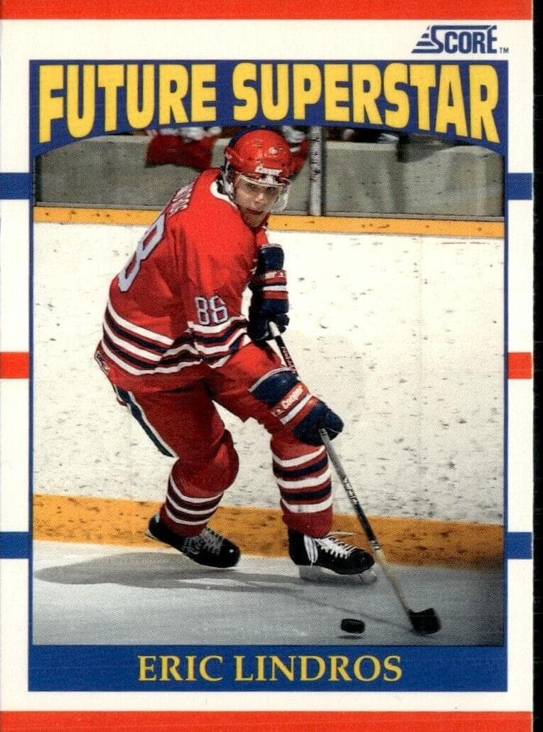 Eric Lindros 1990 Score rookie card