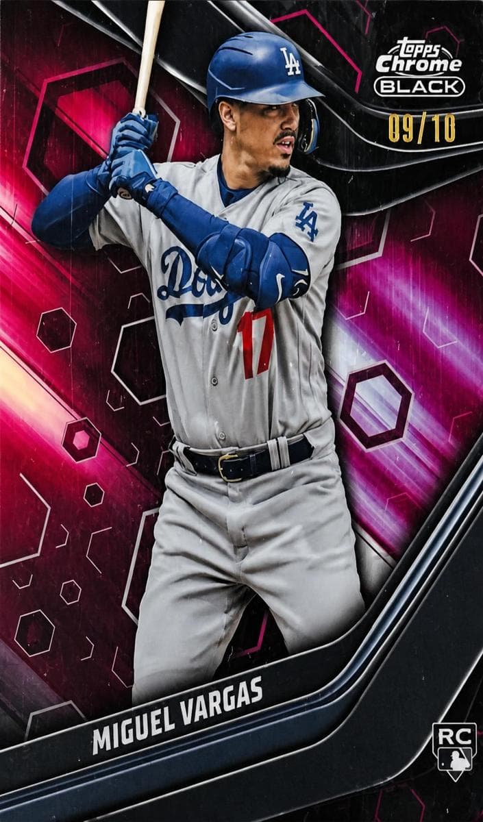 Miguel Vargas 2023 topps Topps Chrome Black