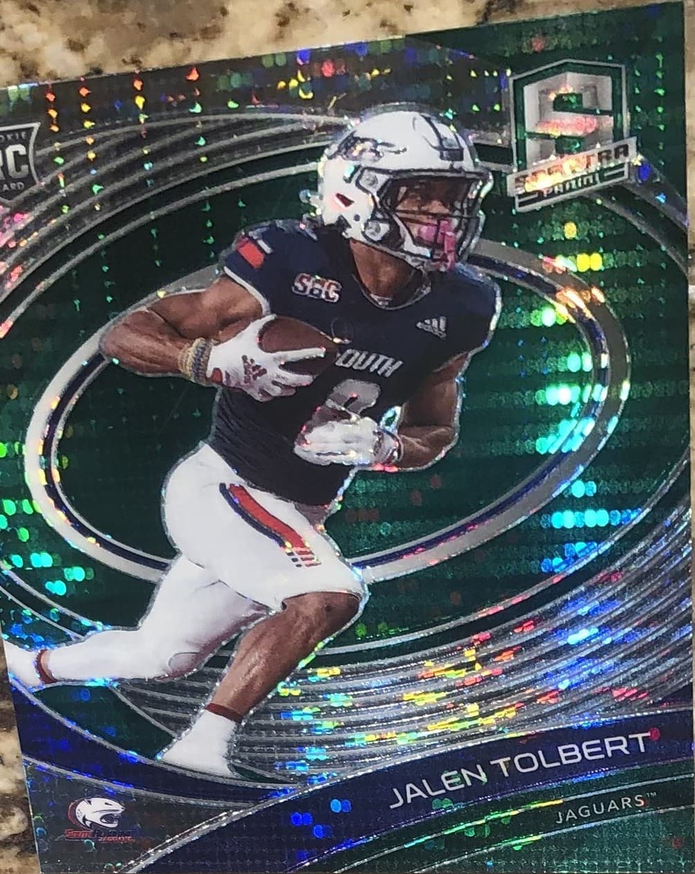 Jalen Tolbert Spectra 2022 Panini 2022 Panini green-pulsar
