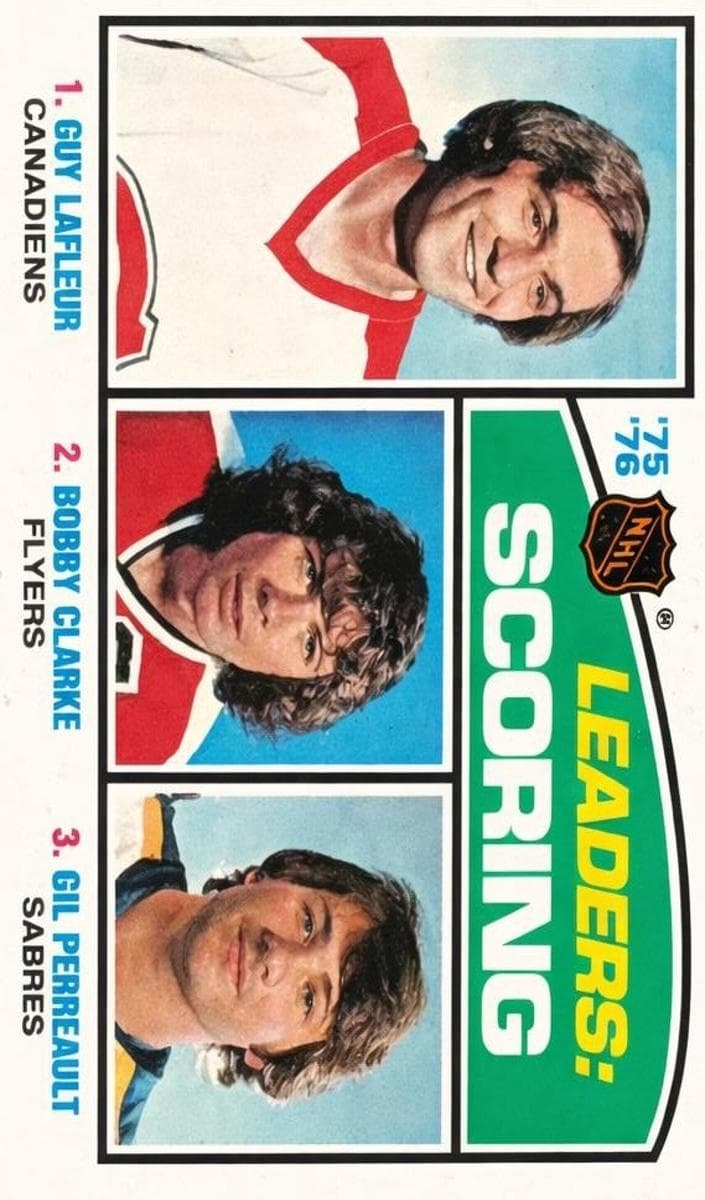 '75'-76 Leaders: Scoring (Guy Lafleur / Bobby Clarke / Gilbert Perreault) #3