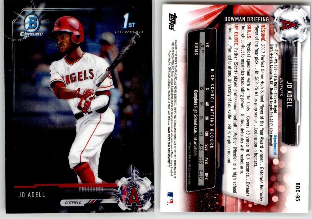 Jo Adell 2017 bowman Chrome Draft
