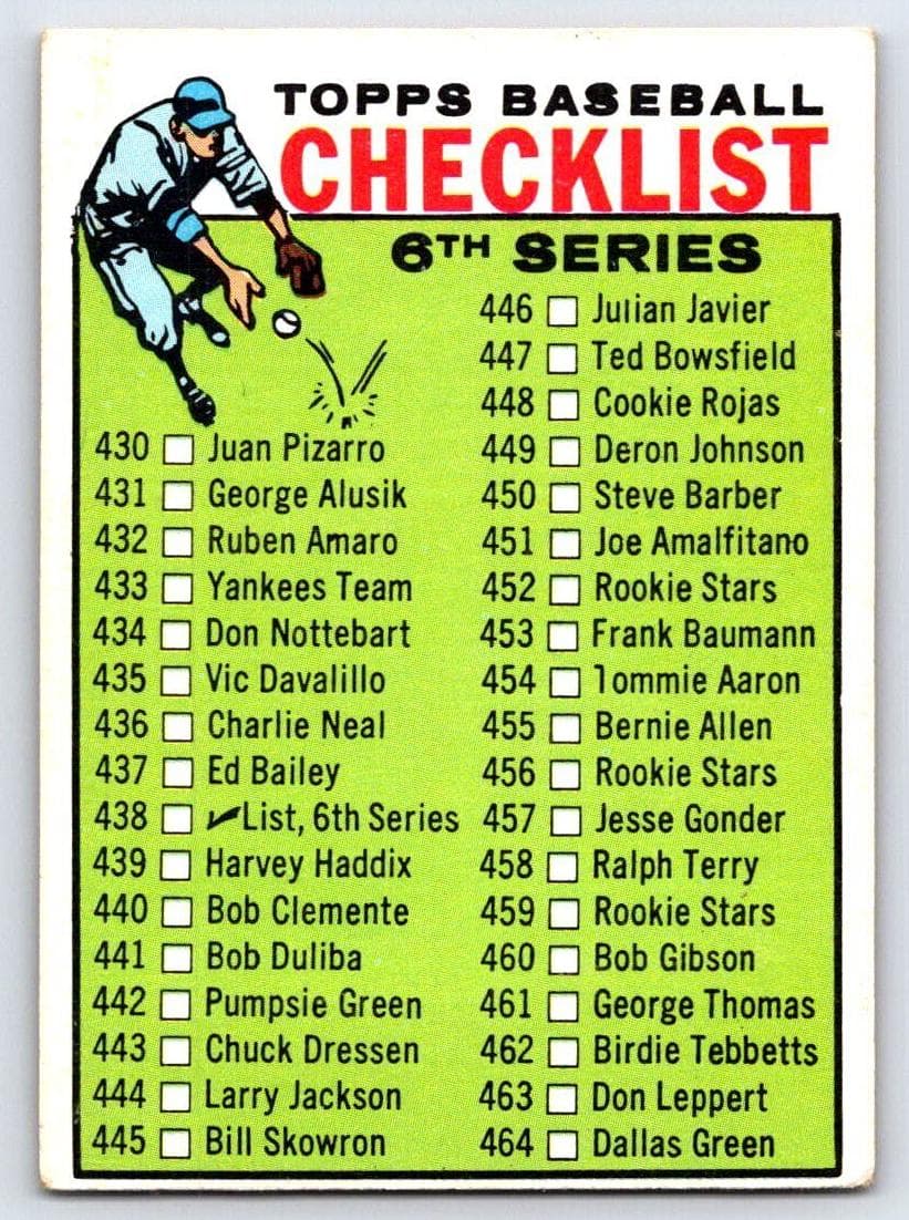 6th Series Checklist: 430-506 #438