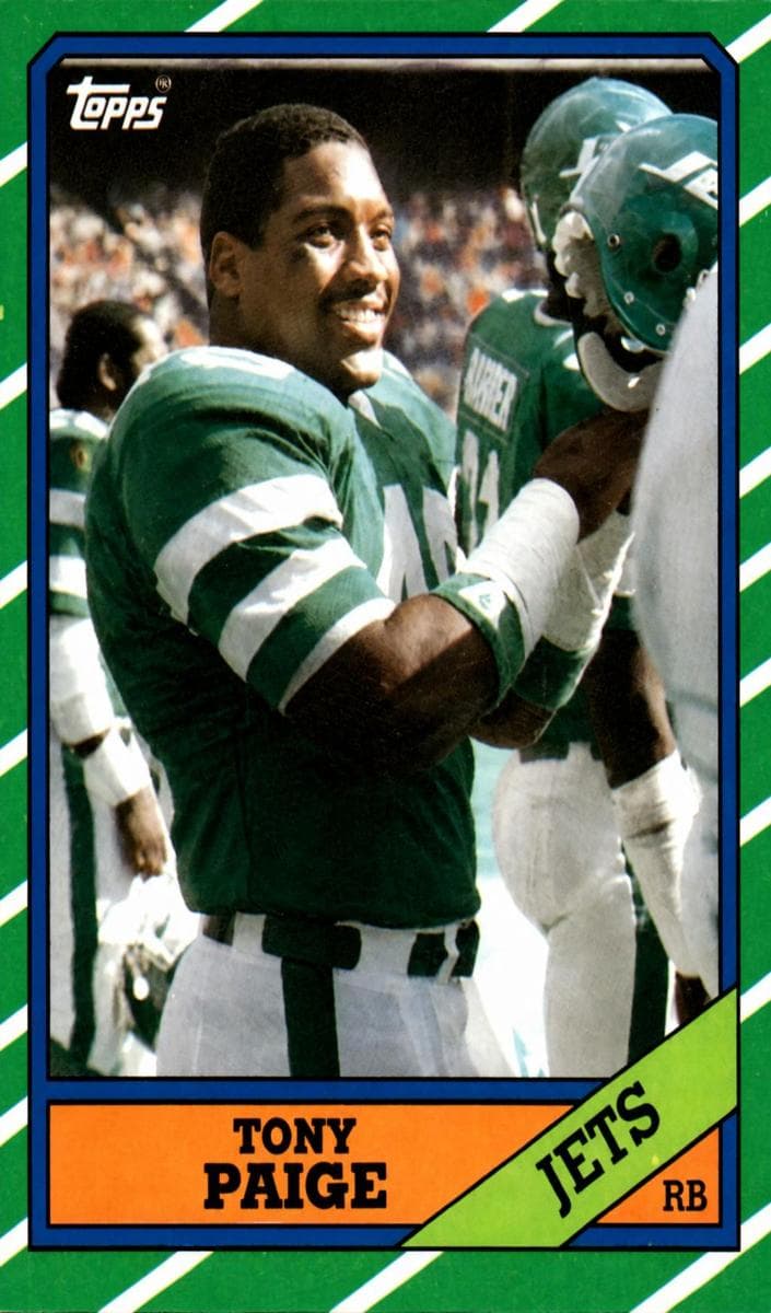 Tony Paige 1986 topps