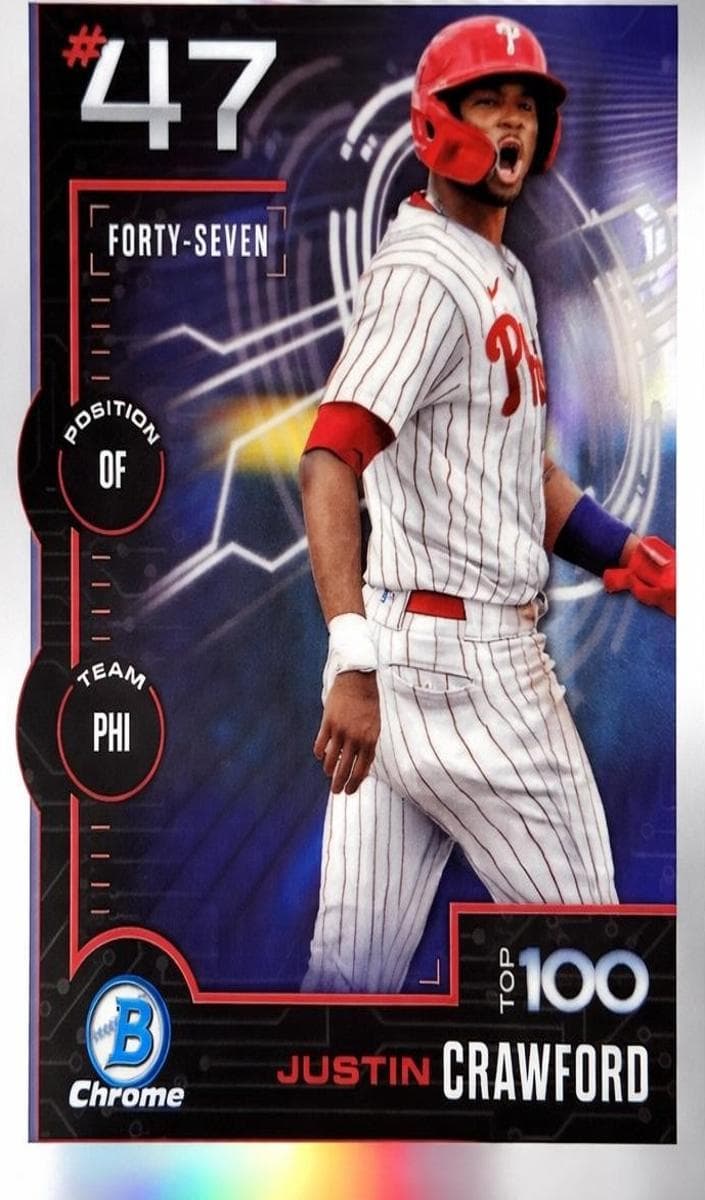 Justin Crawford trading card