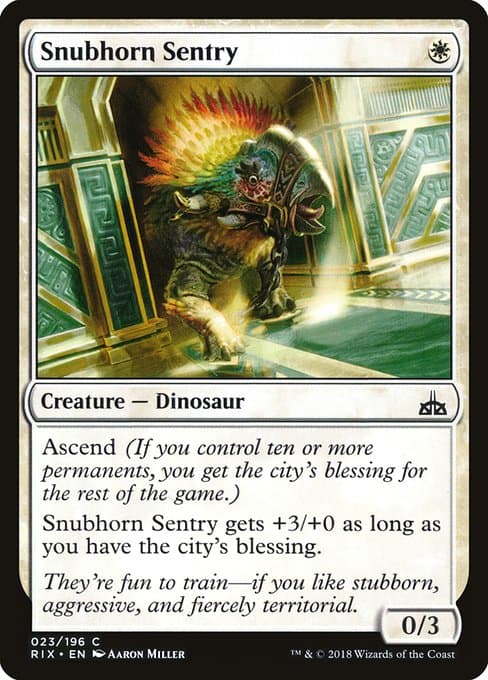 Snubhorn Sentry 2018 Magic: The Gathering Rivals of Ixalan