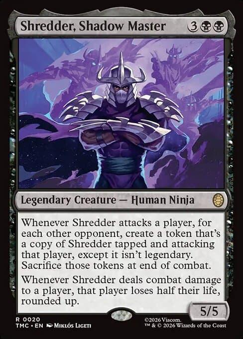 Shredder, Shadow Master 2026 Magic: The Gathering Teenage Mutant Ninja Turtles Commander Borderless