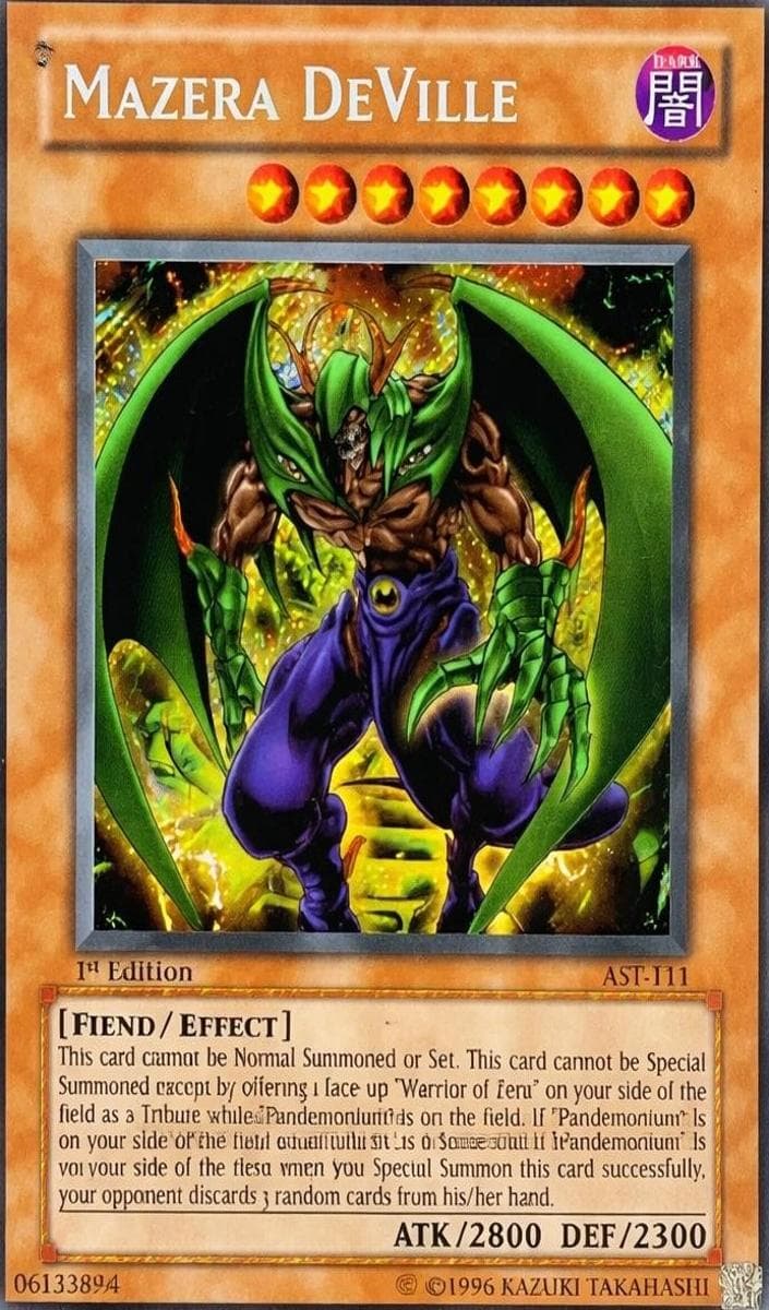Mazera DeVille 2004 Yu-Gi-Oh! Ancient Sanctuary 1st Edition