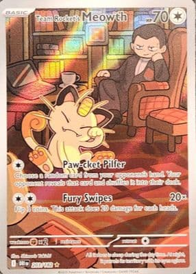 Team Rocket's Meowth trading card