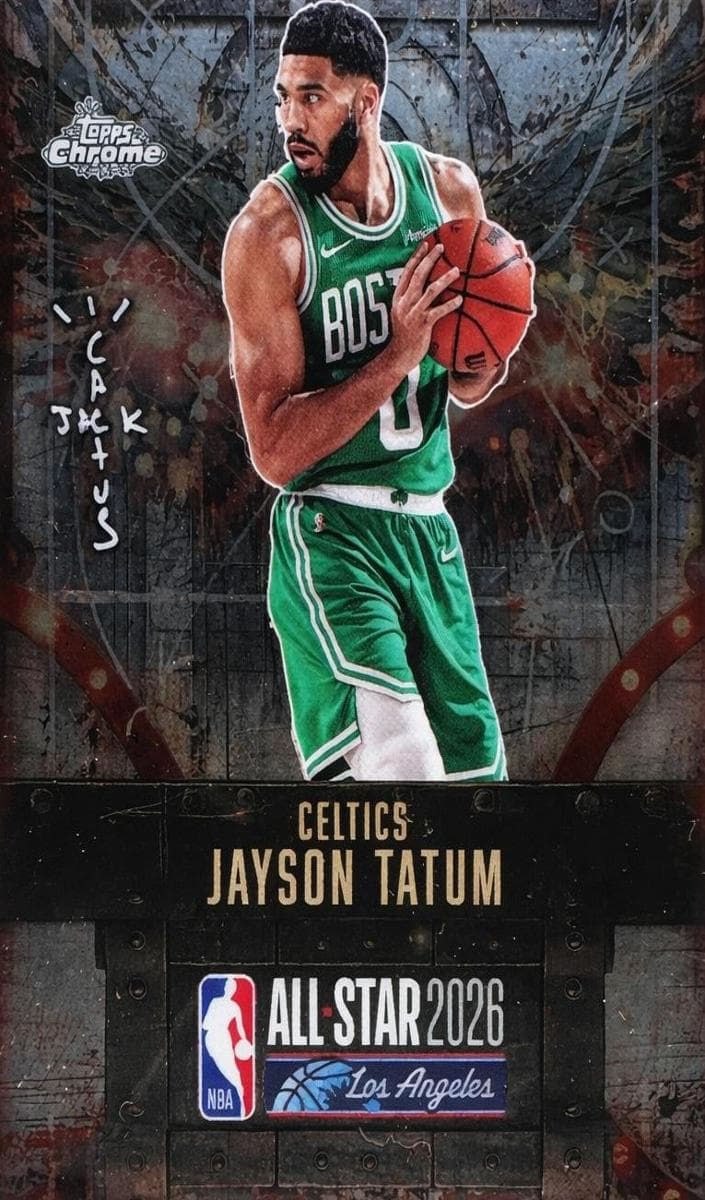 Jayson Tatum 2025 topps Topps Chrome Cactus Jack X NBA All-Star Game