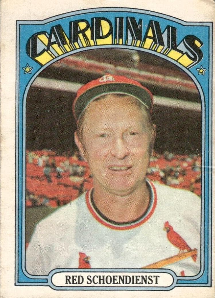 Red Schoendienst 1972 topps O-Pee-Chee