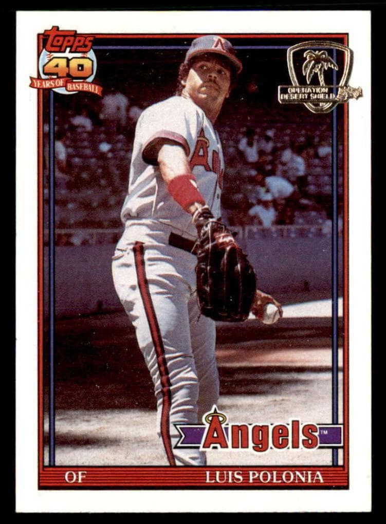 Luis Polonia 1991 topps Topps