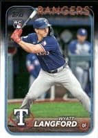 Wyatt Langford 2024 topps Topps Update Blue Holo Foilboard