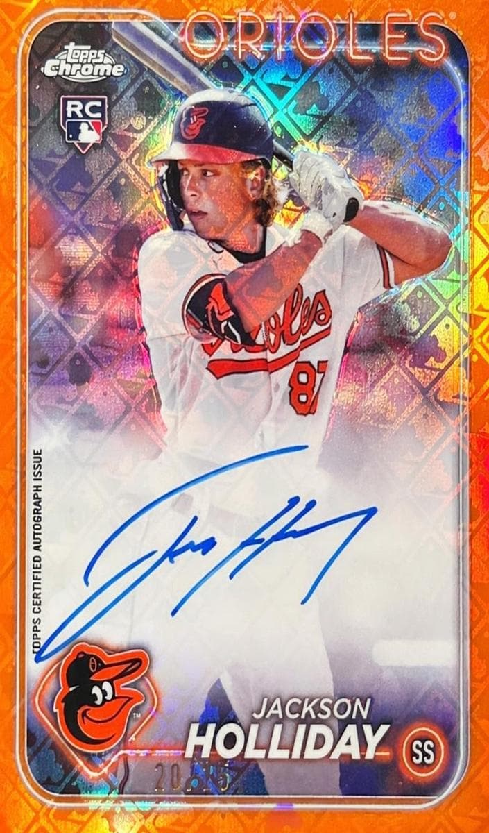 Jackson Holliday 2024 topps Topps Chrome Logofractor Edition