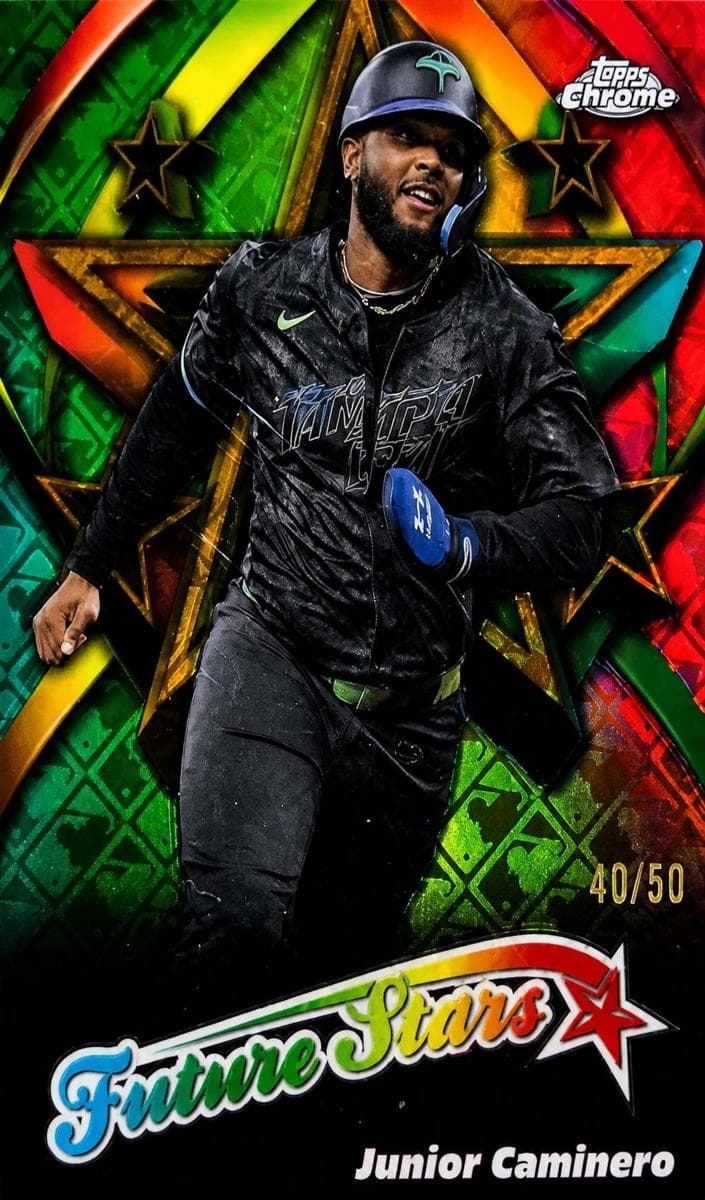 Junior Caminero 2025 topps Topps Chrome Logofractor Edition