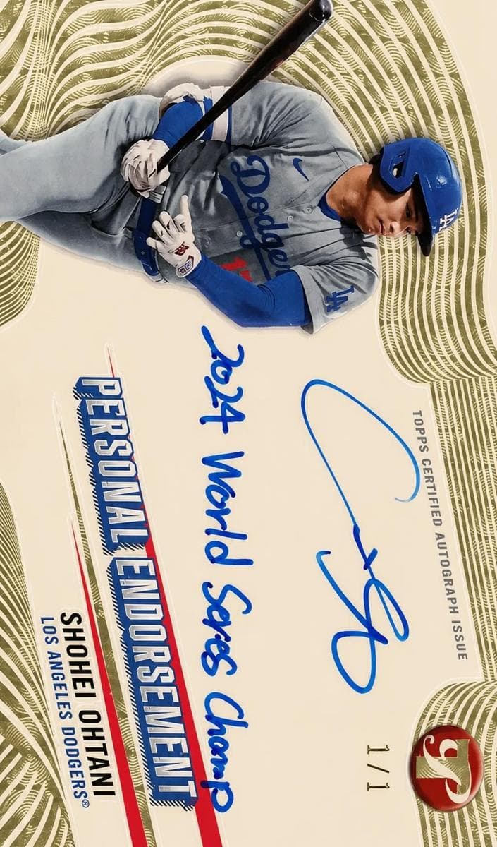 Shohei Ohtani 2024 Topps Pristine auto card