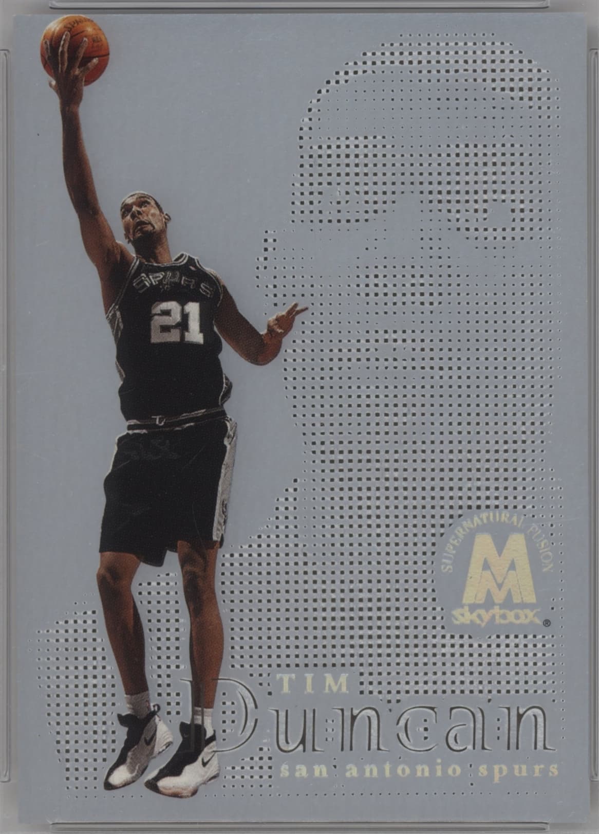 Tim Duncan 1998 skybox Molten Metal