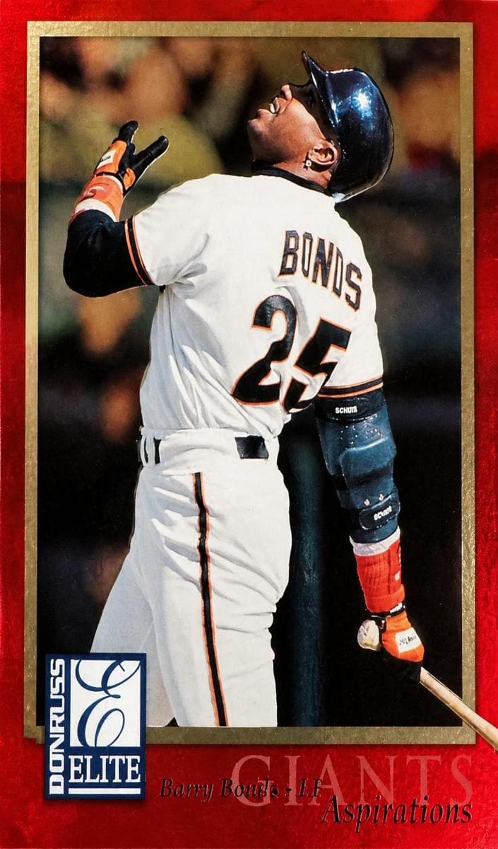 Barry Bonds 1998 panini Donruss Elite