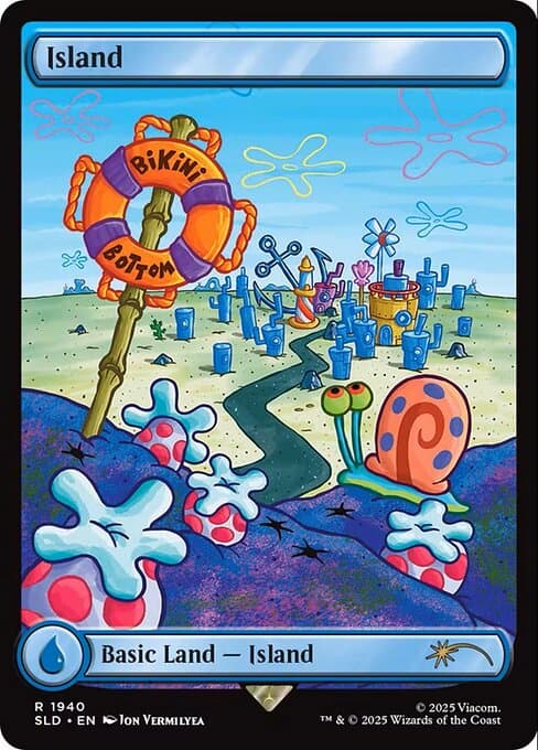 Island 2019 Magic: The Gathering Secret Lair Drop Spongebob