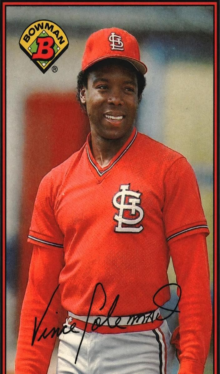 Vince Coleman 1989 bowman Bowman