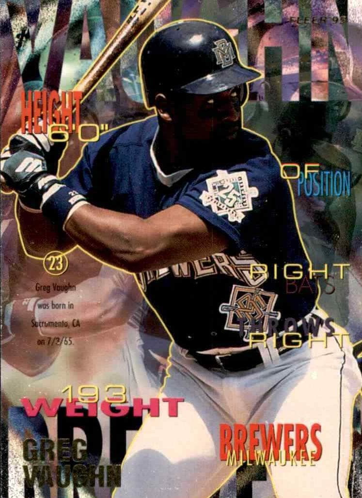 Greg Vaughn 1995 fleer Fleer