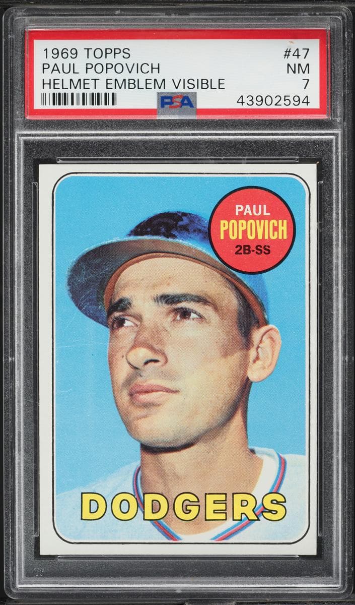 Paul Popovich 1969 topps Topps