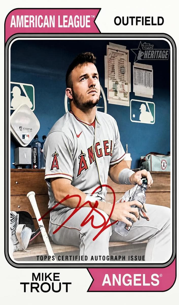 Mike Trout 2023 topps Topps Heritage