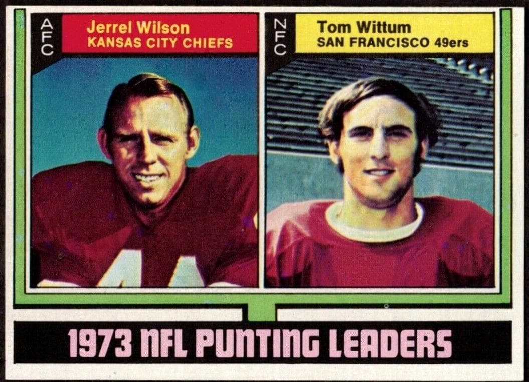 1973 NFL Punting Leaders (Jerrel Wilson / Tom Wittum) #333