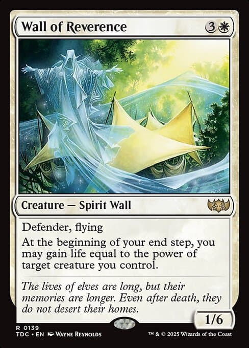 Wall of Reverence 2025 Magic: The Gathering Tarkir: Dragonstorm Commander