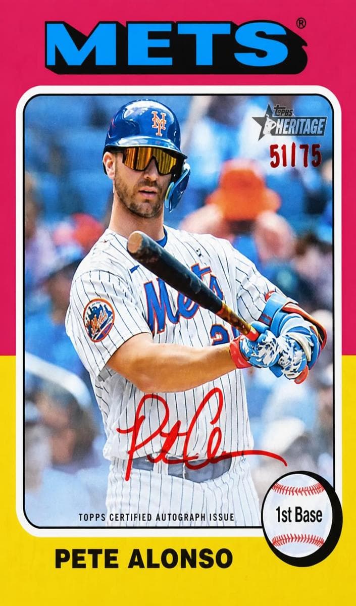 Pete Alonso 2024 topps Topps Heritage