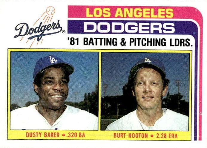 Dodgers Leaders / Checklist #311