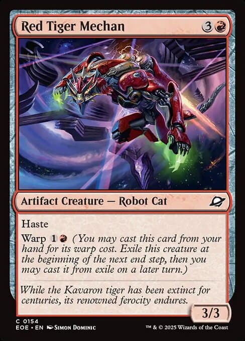 Red Tiger Mechan 2025 Magic: The Gathering Edge of Eternities