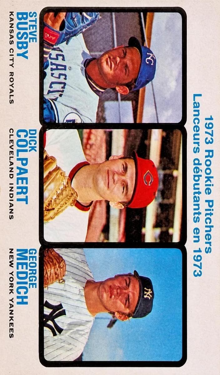 1973 Rookie Pitchers (Steve Busby / Dick Colpaert / George Medich) #608