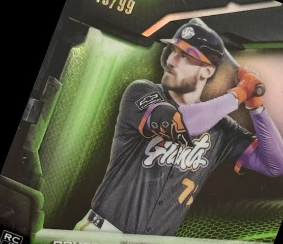 Bryce Eldridge 2026 topps Topps Chrome Black Autographs - Blue Refractor